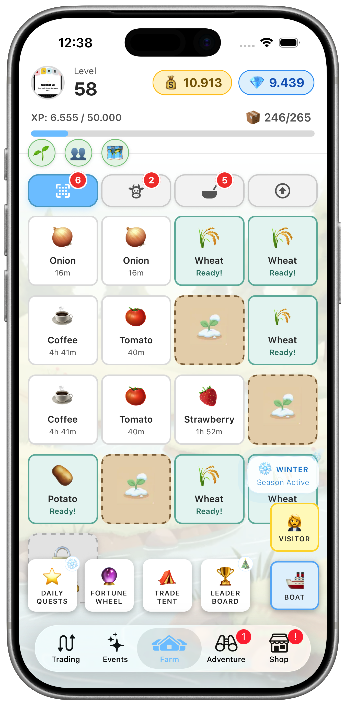 Tiny Harvest game screenshot